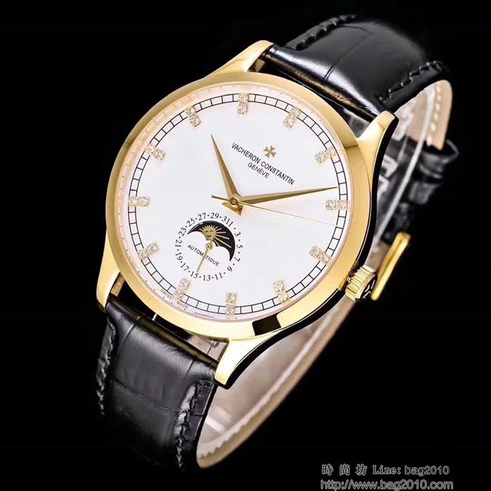 江詩丹頓 Vacheron Constantin 火爆上市 新款 六字位日月星晨功能 超級防水機芯 高檔男士腕表  wssb4872